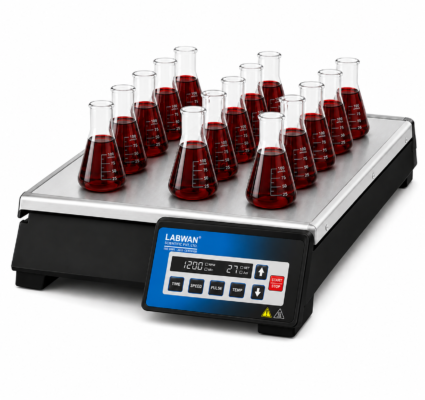 LABWAN Magnetic Stirrer With Heating Plate (15 Position) LMSH-15